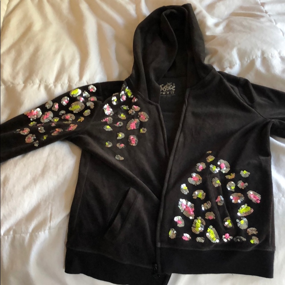 Justice hoodie size 12